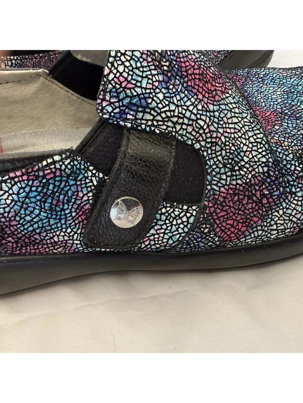 Alegria Paityn Slip-On Shoes Size 8 Copacetic Glitter Multi Loafers Pro Walking